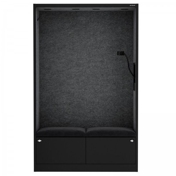 Szafa akustyczna do biura i szkoły Sally MentalBox, 115 x 40 x 185 cm, czarny/ciemnoszary