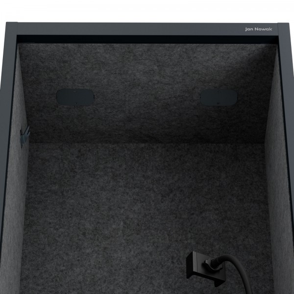 Kabina akustyczna z siedziskiem Sally MentalBox, 60 x 40 x 185 cm, antracyt/ciemnoszary