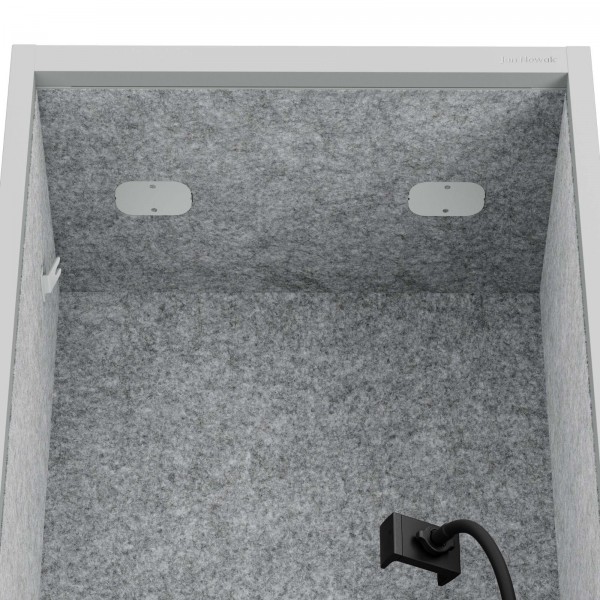 Kabina akustyczna z siedziskiem Sally MentalBox, 60 x 40 x 185 cm, szary/szary