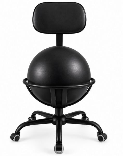 Krzesło ergonomiczne z piłką BIO-VITA, krzesło do aktywnego siedzenia przy biurku, kolor czarny