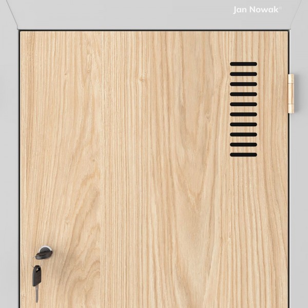 Szafa socjalna czterokomorowa Eco Design Julia, 80x45x185 cm, szary/dąb sonoma