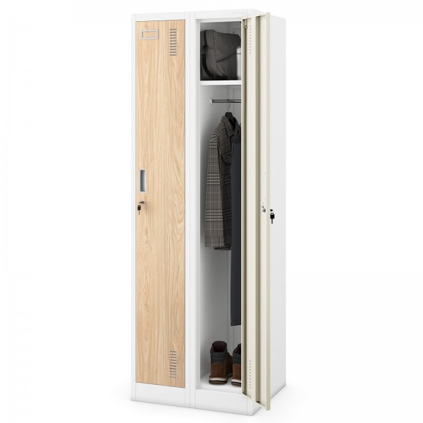 Szafa BHP wąska 60x50x180 cm Eco Design Kacper 2, biały/dąb sonoma