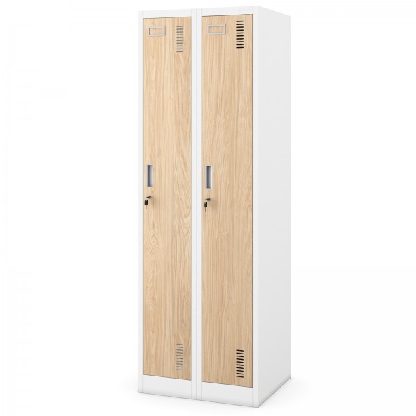 Szafa BHP wąska 60x50x180 cm Eco Design Kacper 2, biały/dąb sonoma