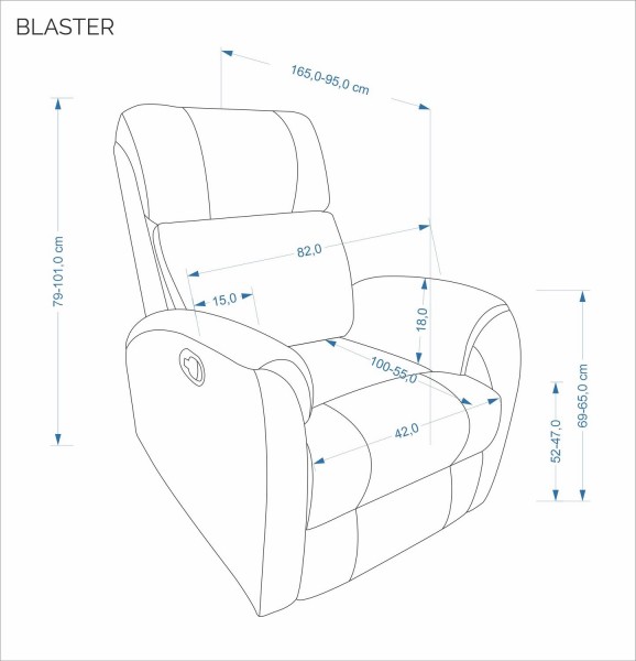 Fotel wypoczynkowy z funkcją relaks Blaster Halmar