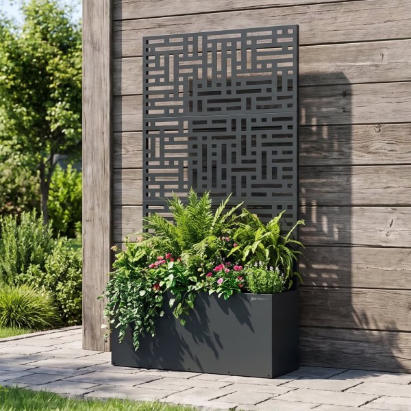 Metalowa pergola z donicą Rose 90 × 30 × 180 cm, kolor antracyt