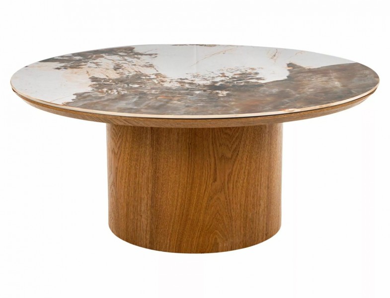 Okrągła ława Rondo 80 Signal z ceramicznym blatem