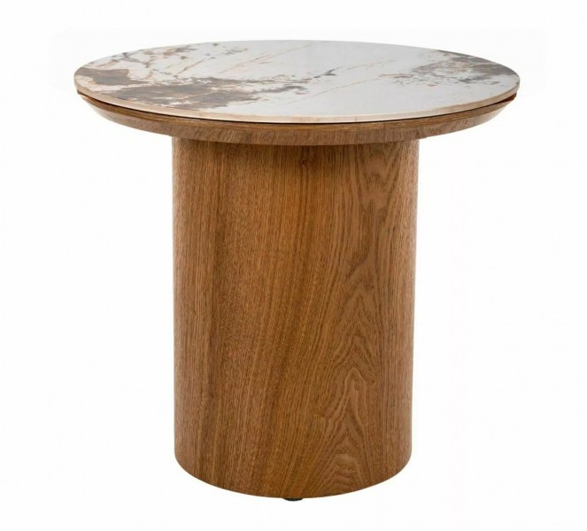 Okrągły stolik pomocniczy Rondo 45 Signal z ceramicznym blatem