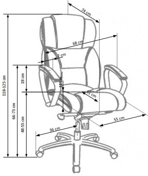 Elegancki fotel gabinetowy Foster Halmar