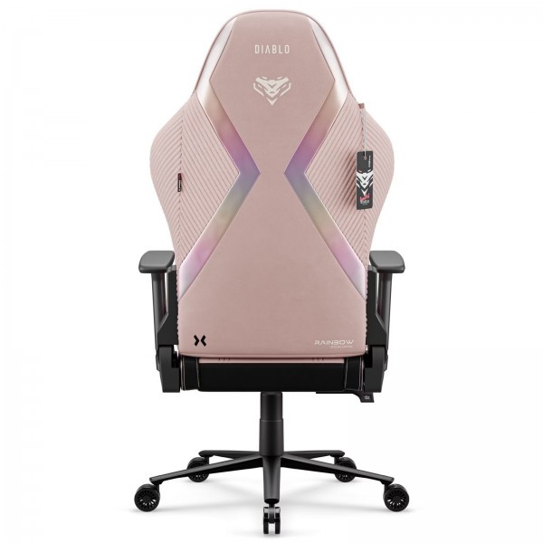 Fotel gamingowy materiałowy Diablo X-Horn 2.0 Normal Size, Rainbow Pink