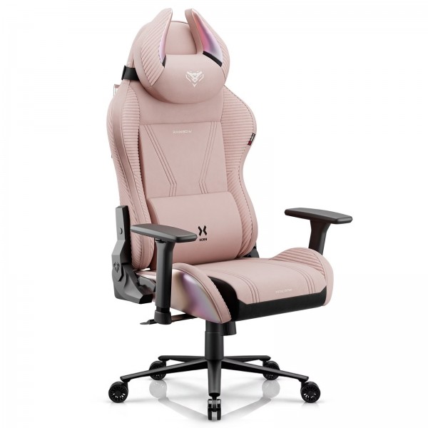 Fotel gamingowy materiałowy Diablo X-Horn 2.0 Normal Size, Rainbow Pink