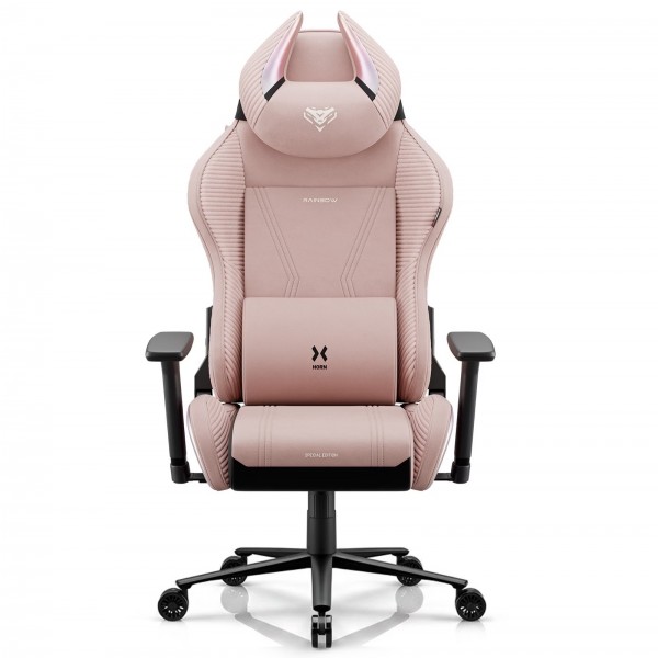 Fotel gamingowy materiałowy Diablo X-Horn 2.0 Normal Size, Rainbow Pink