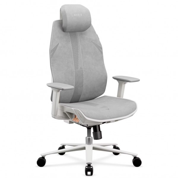 Fotel biurowy ergonomiczny Diablo V-Flash Light Grey