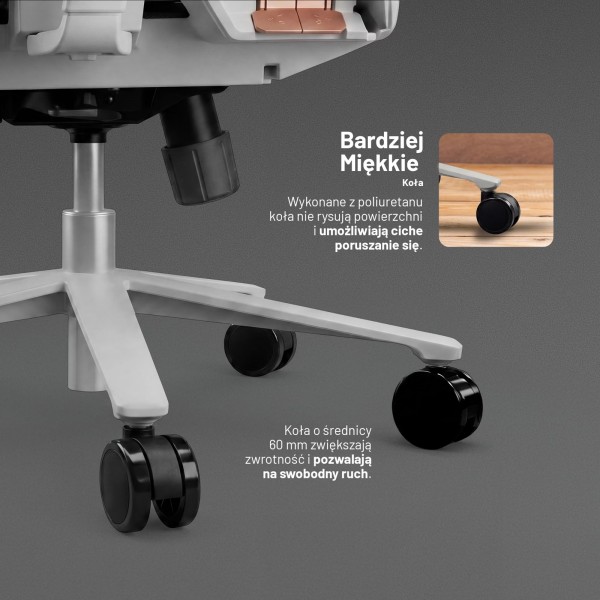 Fotel biurowy ergonomiczny Diablo V-Flash Light Grey