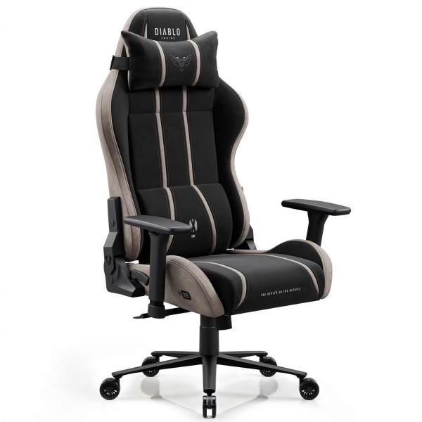 Fotel gamingowy materiałowy Diablo X-One 2.0 King Size, Camel Black