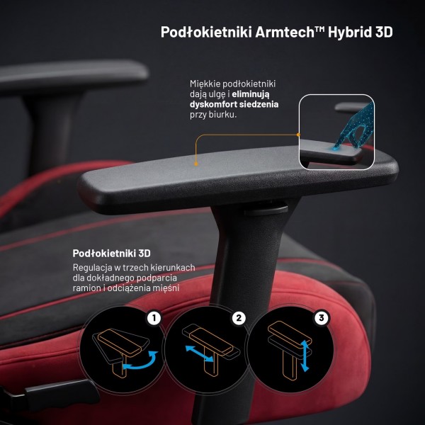 Fotel gamingowy materiałowy Diablo X-One 2.0 King Size, Bloody Mary