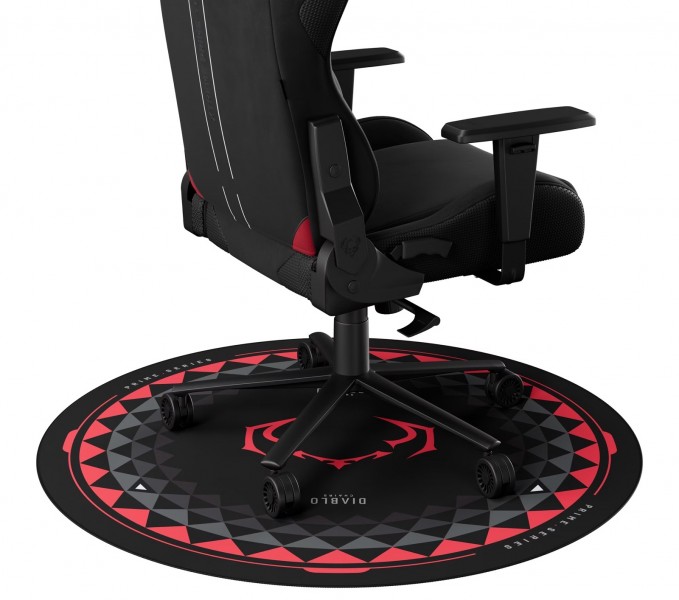 Mata pod fotel gamingowy Diablo, czarno-czerwona