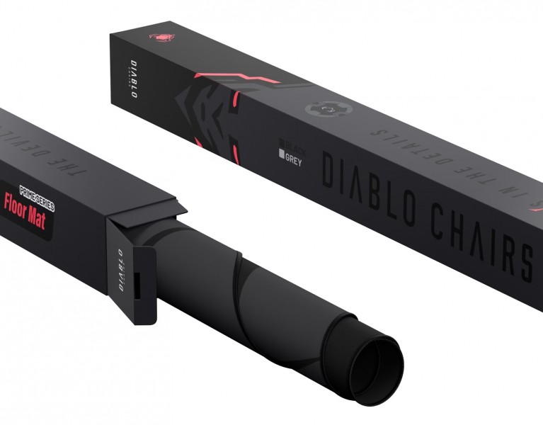 Mata pod fotel gamingowy Diablo, czarno-szara