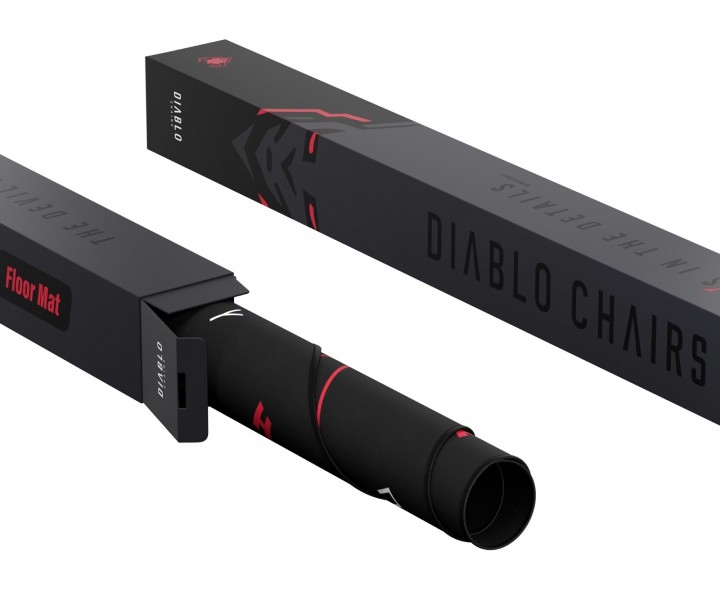 Mata pod fotel gamingowy Diablo z motywem