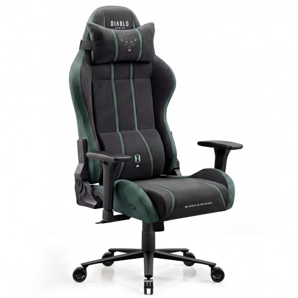Fotel gamingowy materiałowy Diablo X-One 2.0 Normal Size, Forest Green