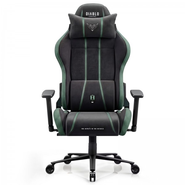 Fotel gamingowy materiałowy Diablo X-One 2.0 Normal Size, Forest Green