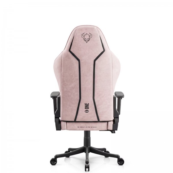 Fotel gamingowy młodzieżowy Diablo X-One Small Size materiałowy, Akira Pink