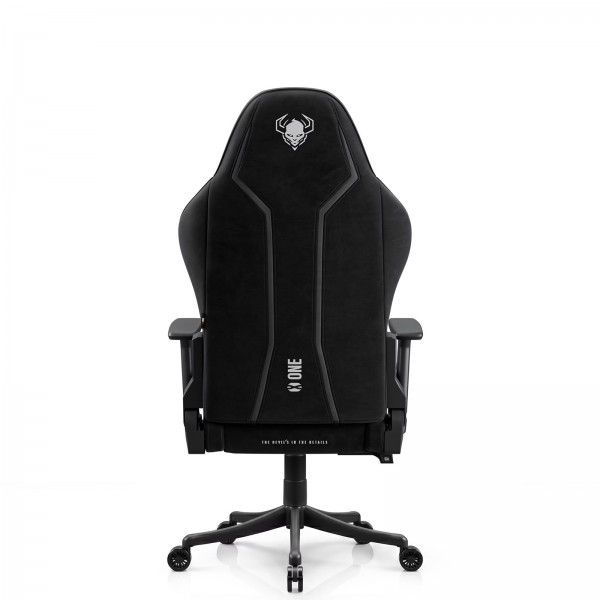 Fotel gamingowy młodzieżowy Diablo X-One Small Size materiałowy, Burned Black