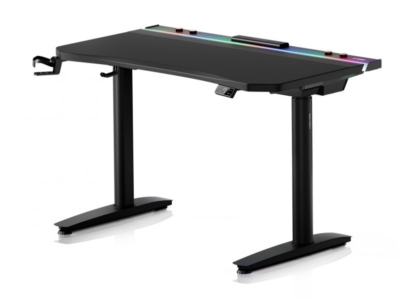 Biurko gamingowe elektryczne RGB Diablo X-Forge, 120x70 cm, czarne