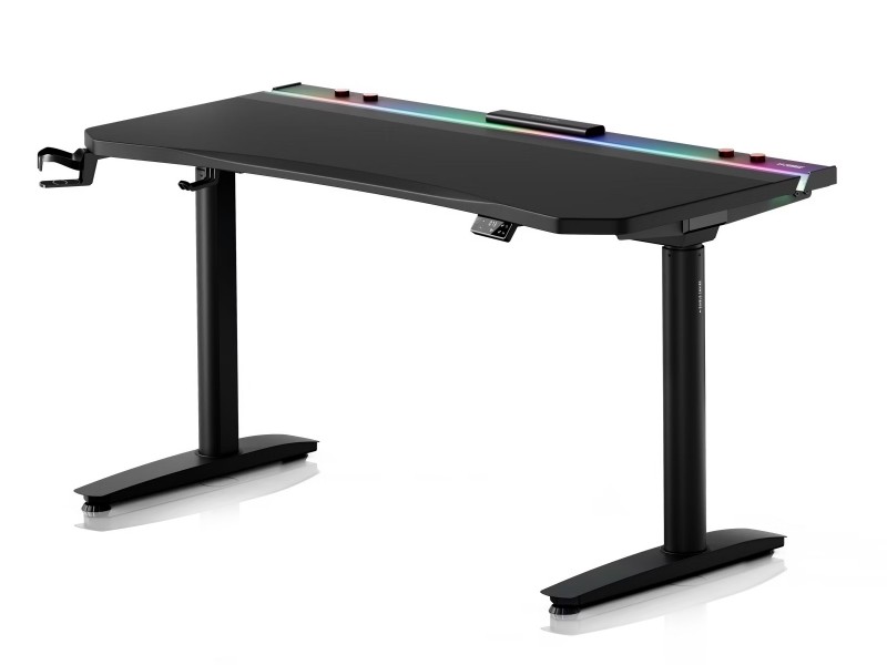 Elektryczne biurko dla graczy RGB Diablo X-Forge, 140x70 cm, czarne