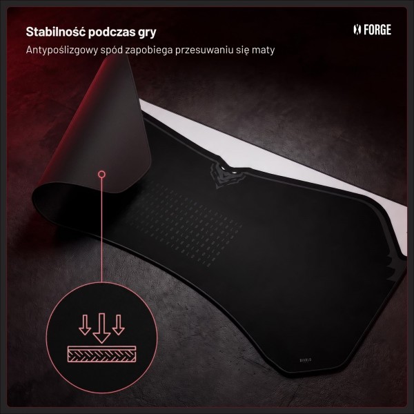 Podkładka ochronna na biurko Diablo X-Forge 120 cm, Black Nightwolf Moon
