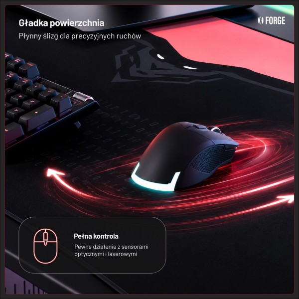 Podkładka ochronna na biurko Diablo X-Forge 120 cm, Black Akira Pink