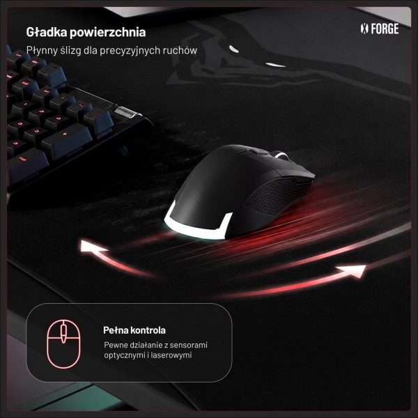 Podkładka ochronna na biurko Diablo X-Forge 120 cm, Burned Black