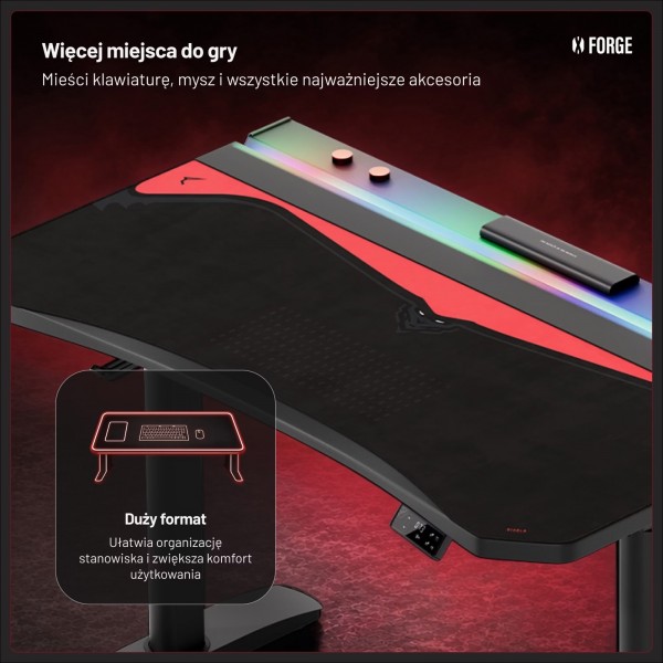 Podkładka ochronna na biurko Diablo X-Forge 140 cm, Black Bloody Mary