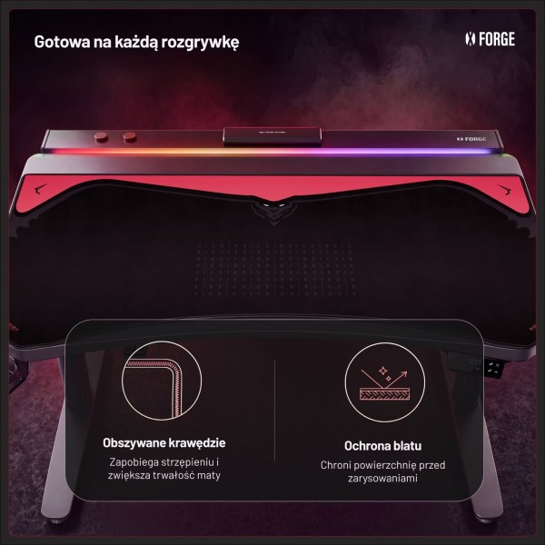 Podkładka ochronna na biurko Diablo X-Forge 140 cm, Black Bloody Mary