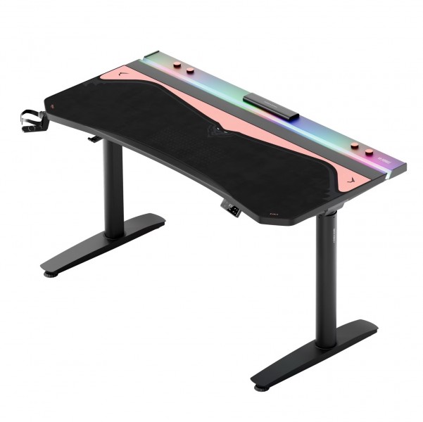 Podkładka ochronna na biurko Diablo X-Forge 140 cm, Black Akira Pink