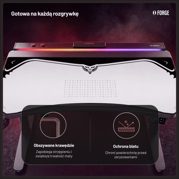 Podkładka ochronna na biurko Diablo X-Forge 140 cm, Nightwolf Moon
