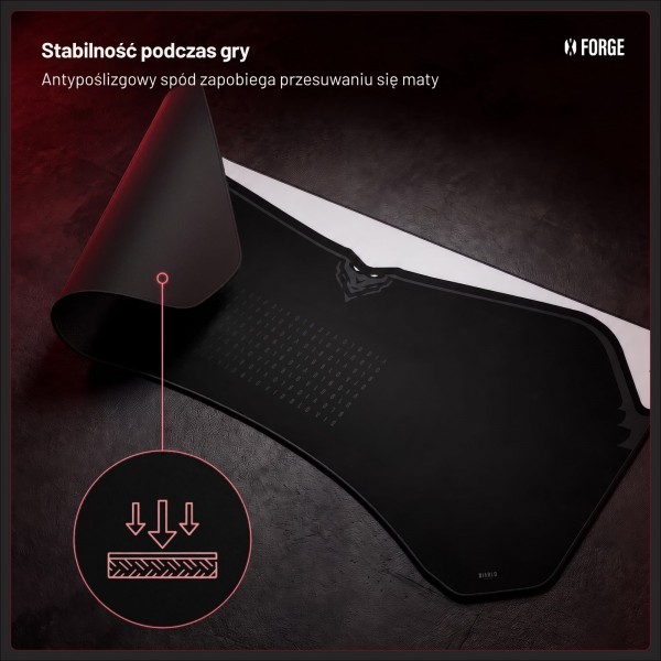 Podkładka ochronna na biurko Diablo X-Forge 160 cm, Black Nightwolf Moon