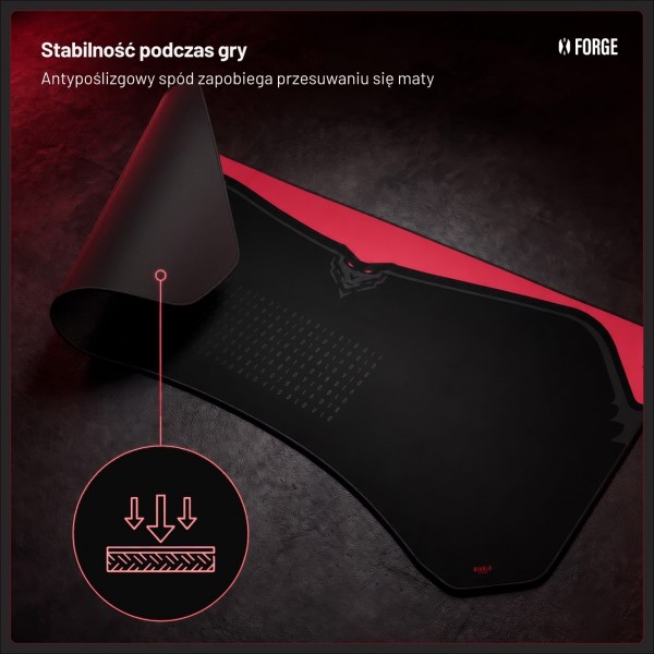 Podkładka ochronna na biurko Diablo X-Forge 160 cm, Black Bloody Mary