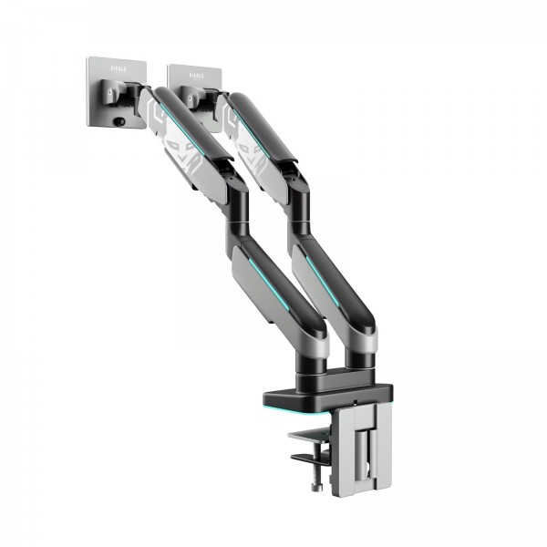 Uchwyt regulowany na 2 monitory 35 cali RGB Diablo X-Arm Dual, szaro-czarny