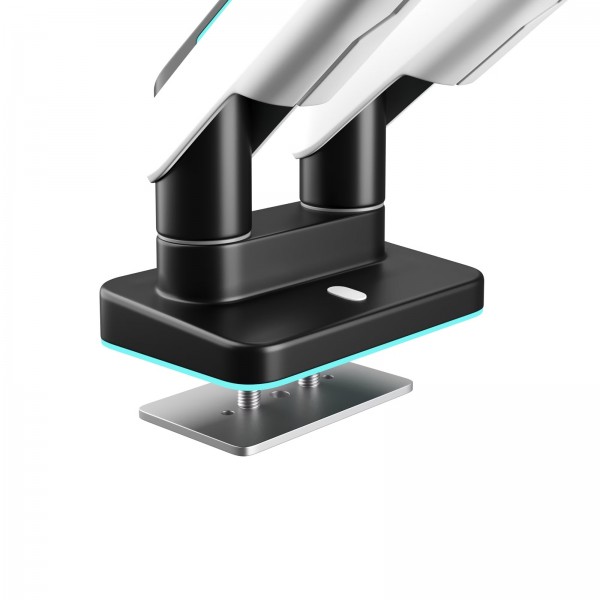 Uchwyt regulowany na 2 monitory 35 cali RGB Diablo X-Arm Dual, biało-czarny
