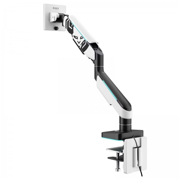 Uchwyt regulowany na monitor 49 cali LED RGB Diablo X-Arm, biało-czarny