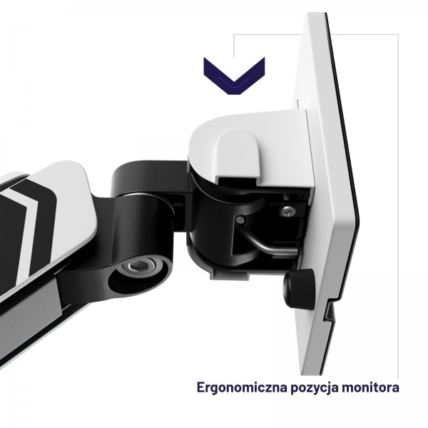 Uchwyt regulowany na monitor 49 cali LED RGB Diablo X-Arm, biało-czarny