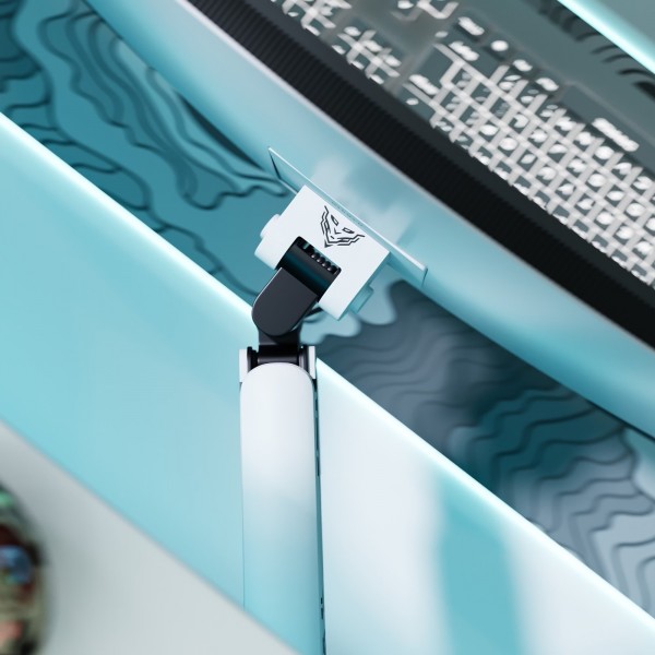 Uchwyt regulowany na monitor 49 cali LED RGB Diablo X-Arm, biało-czarny