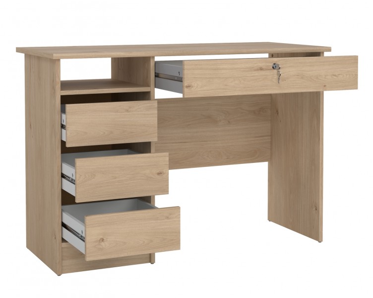 Biurko Function Plus 110 z szufladą na klucz, kolor jackson hickory