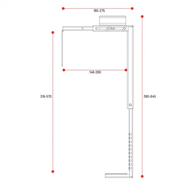Podwieszany uchwyt na PC pod biurko Diablo PC Holder