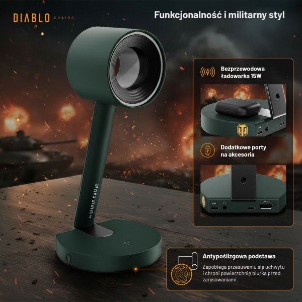 Stojak na słuchawki RGB Diablo World of Tanks