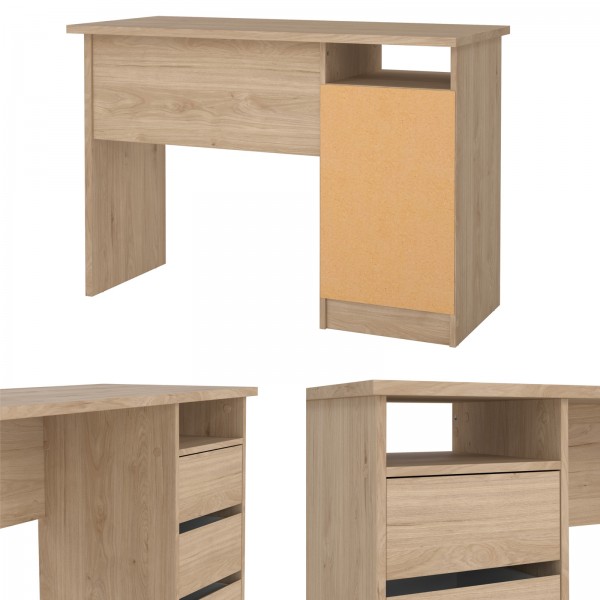 Biurko młodzieżowe z szufladami Function Plus 110, kolor jackson hickory