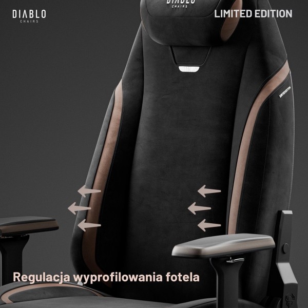 Designerski fotel dla graczy Diablo X-Eye 2.0 Normal Size, Ultra Black