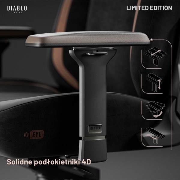 Designerski fotel dla graczy Diablo X-Eye 2.0 Normal Size, Ultra Black