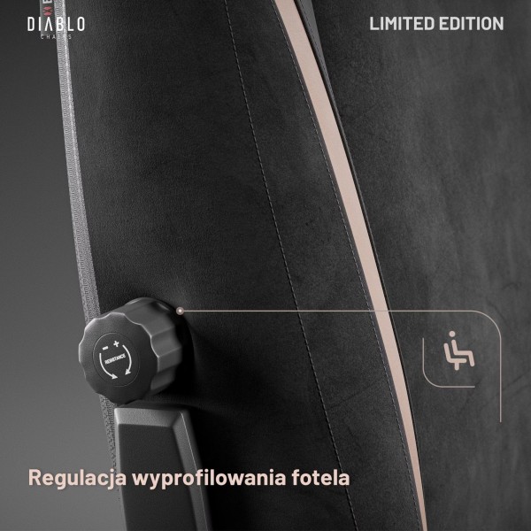 Designerski fotel dla graczy Diablo X-Eye 2.0 Normal Size, Ultra Black
