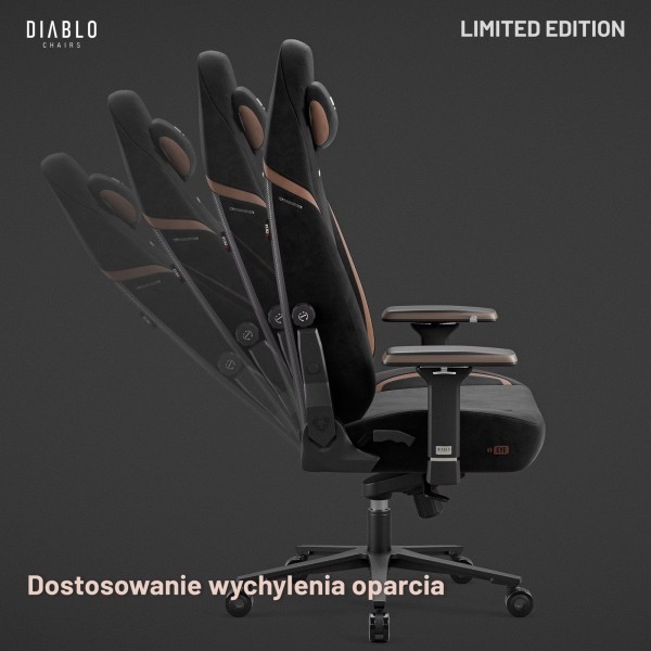 Designerski fotel dla graczy Diablo X-Eye 2.0 Normal Size, Ultra Black